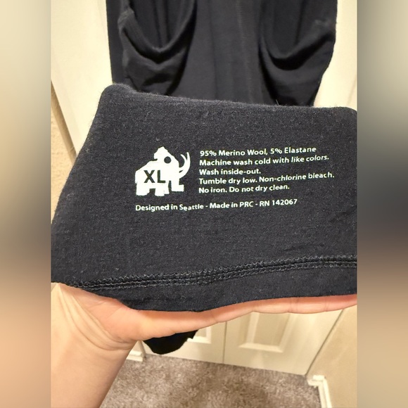 Wooly Racerback Tank Merino Wool Black , XL - Picture 9 of 9